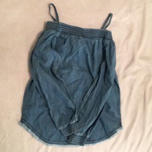 jean off the shoulder top